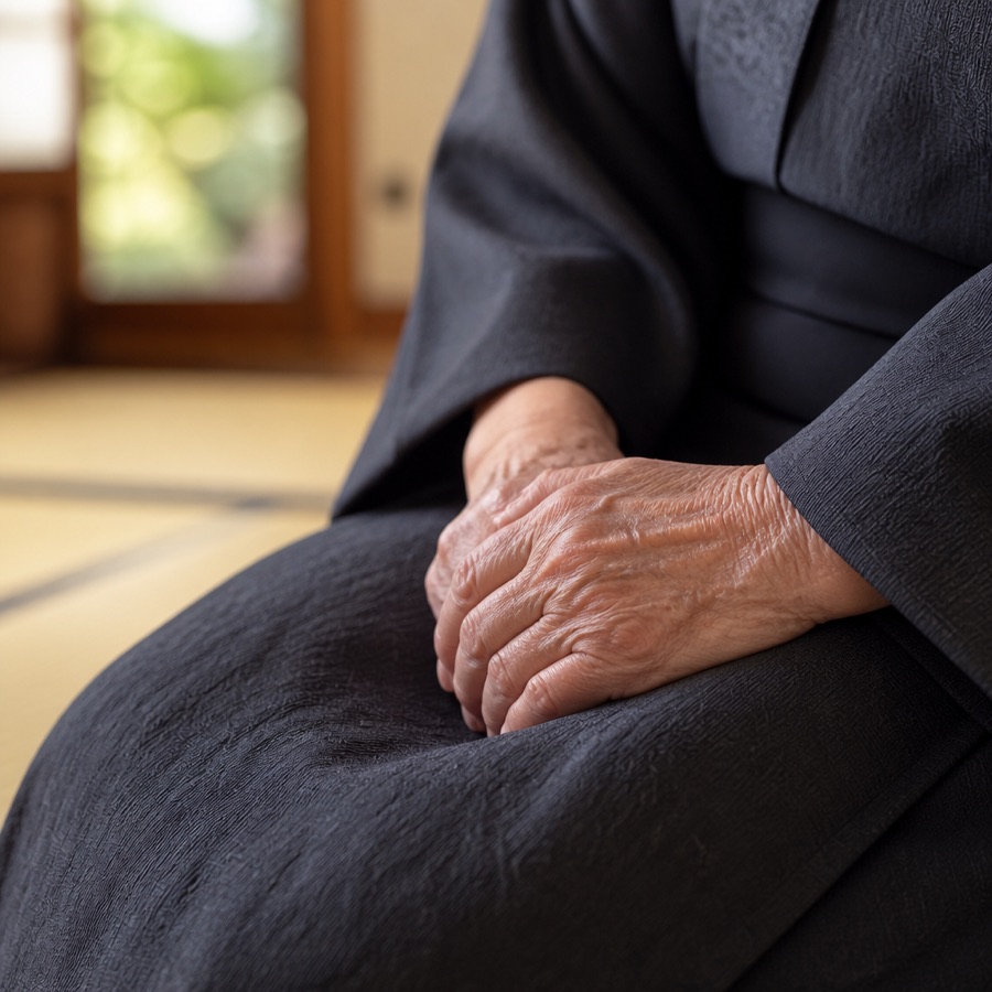 着物姿でお過ごしの様子